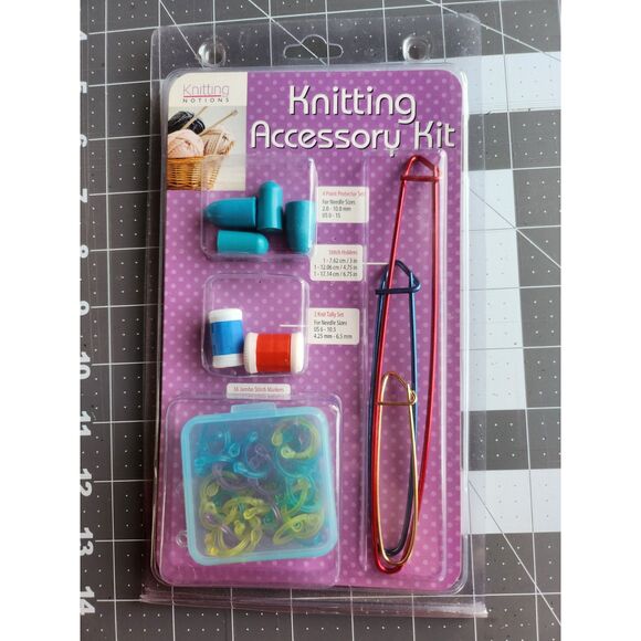 Knitting Accessory 45-pc Kit 6 Units 4 Point Protectors 3 Stitch Holders Etc B19 - Picture 1 of 5